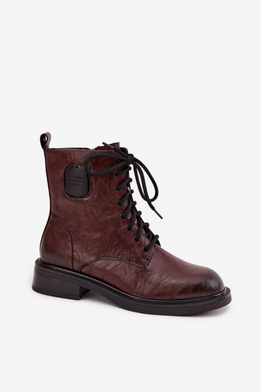 sieviešu zābaki zābaki   Detalem  K7180-01 brūnas krāsas