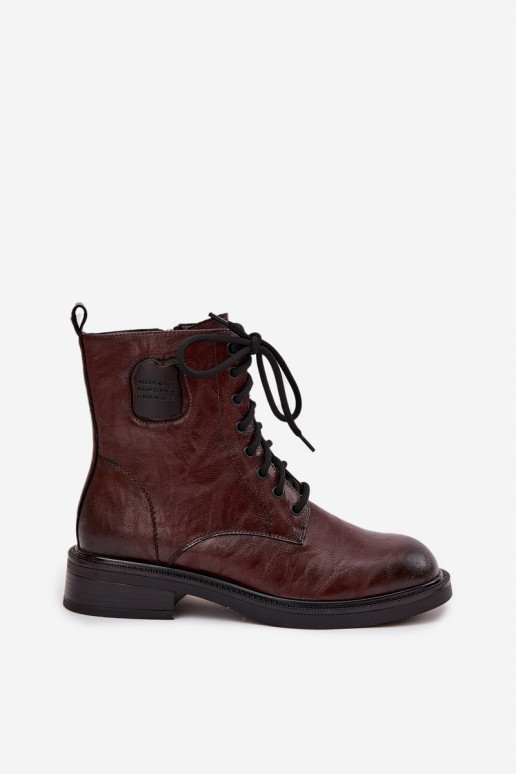 sieviešu zābaki zābaki   Detalem  K7180-01 brūnas krāsas