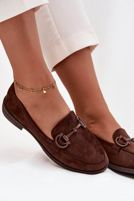 sieviešu mokasīni  Detalem owe Czekoladowe Ambria sieviešu mokasīni  Detalem owe Czekoladowe Ambria