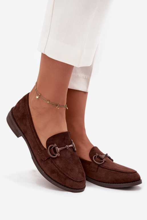 sieviešu mokasīni  Detalem owe Czekoladowe Ambria sieviešu mokasīni  Detalem owe Czekoladowe Ambria