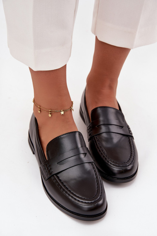 Mokasīni Mokasīni  no eko ādas Melns Bessina