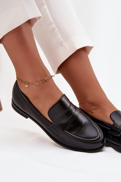 Mokasīni Mokasīni  no eko ādas Melns Bessina