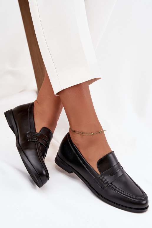 Mokasīni Mokasīni  no eko ādas Melns Bessina