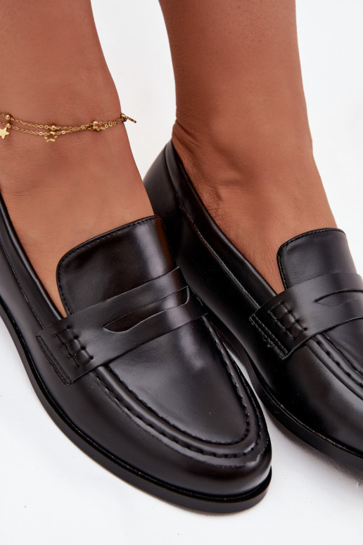 Mokasīni Mokasīni  no eko ādas Melns Bessina