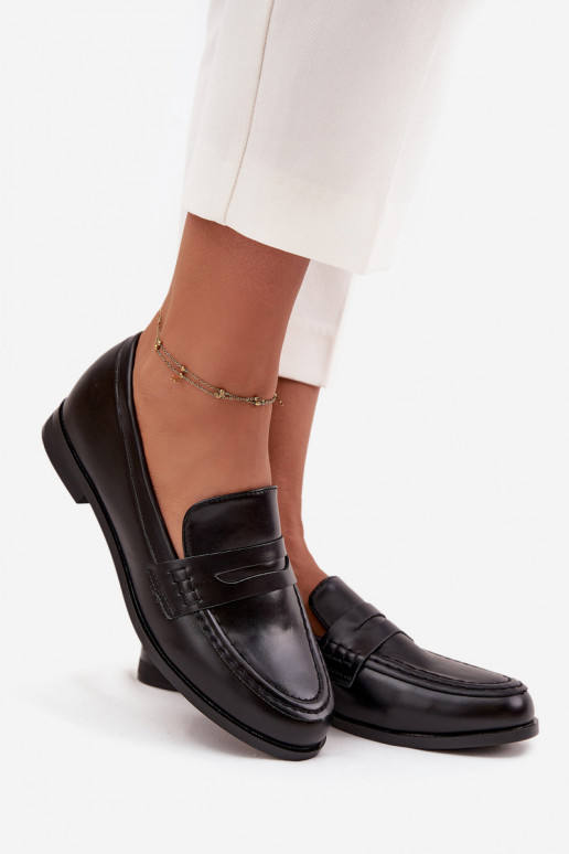 Mokasīni Mokasīni  no eko ādas Melns Bessina