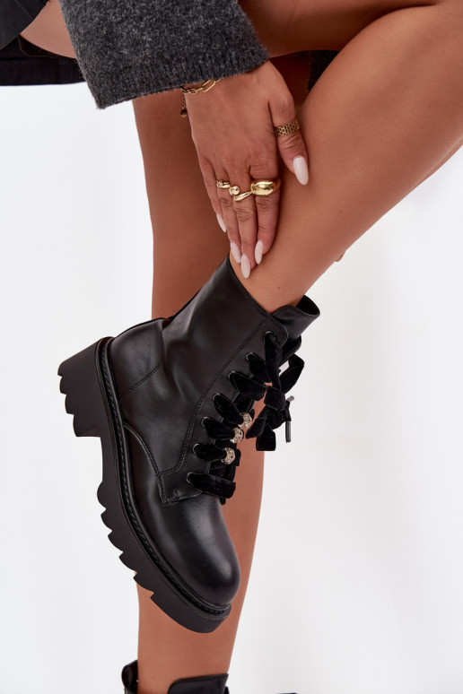 siltināti Sieviešu puszābaki  m Melns Elindra