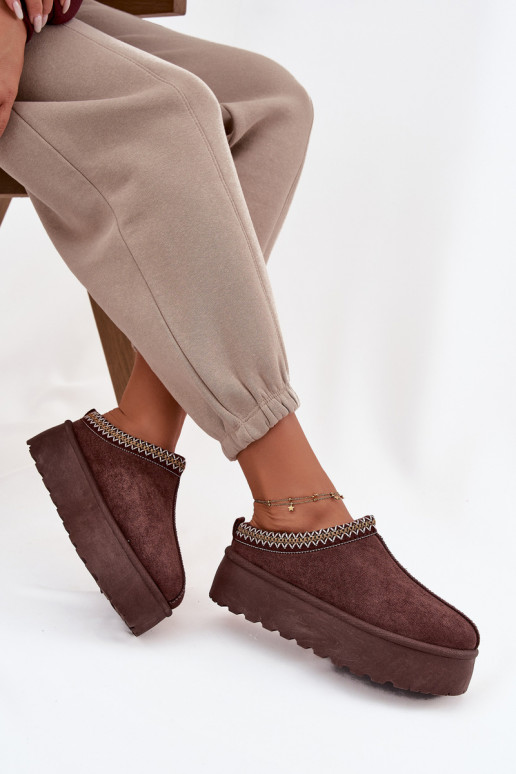 sniega apavi   Haftem Czekoladowe Jenira