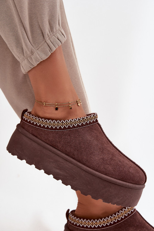 sniega apavi   Haftem Czekoladowe Jenira