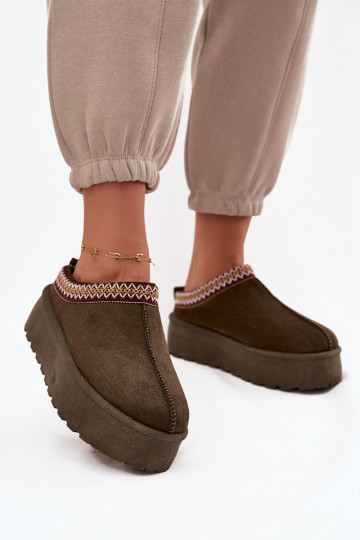 sniega apavi   Haftem haki krāsas Jenira