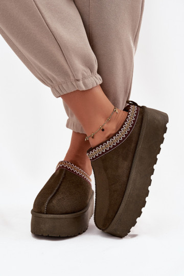 sniega apavi   Haftem haki krāsas Jenira 2