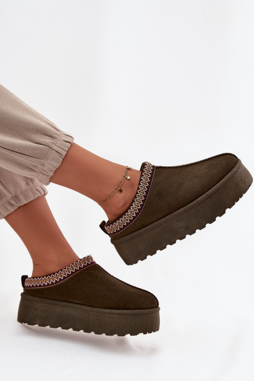 sniega apavi   Haftem haki krāsas Jenira