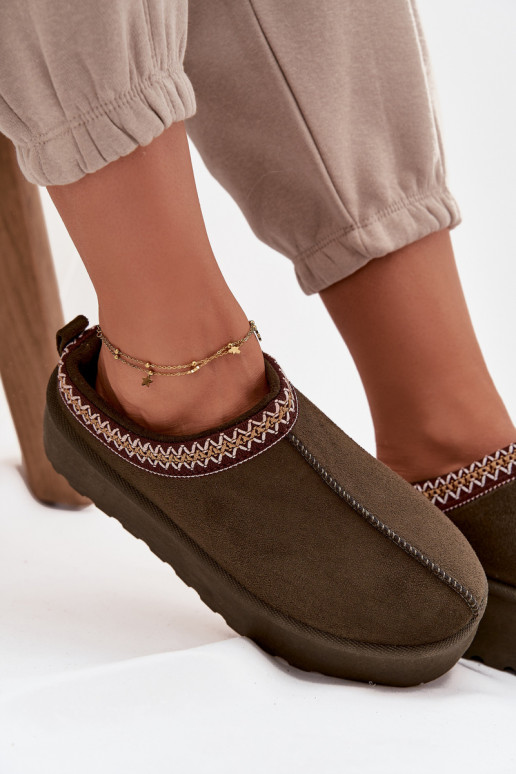 sniega apavi   Haftem haki krāsas Jenira