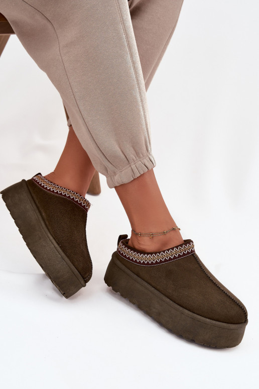 sniega apavi   Haftem haki krāsas Jenira