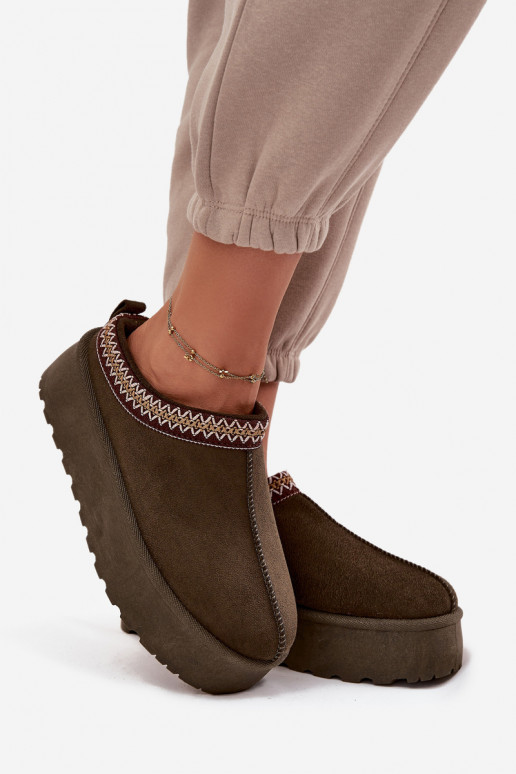 sniega apavi   Haftem haki krāsas Jenira