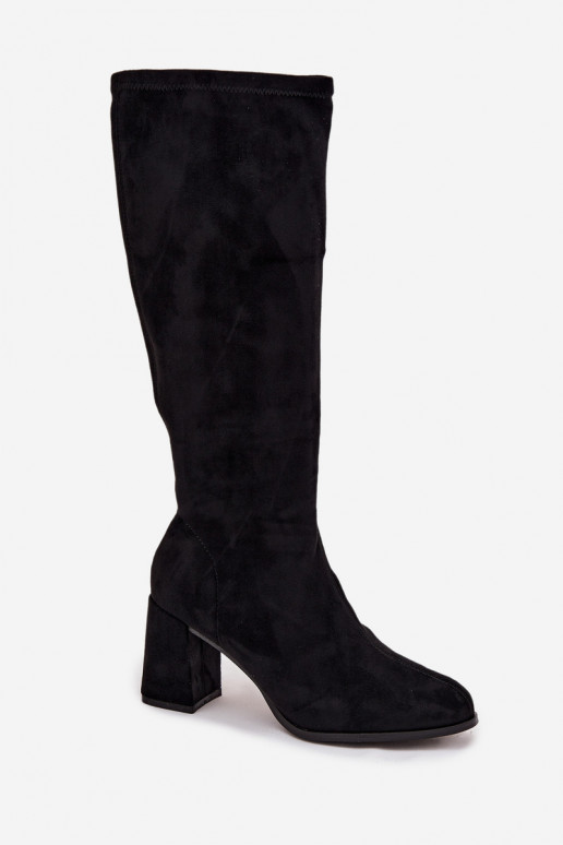 sieviešu garie zābaki ar papēdi Z u Melns Yelisse