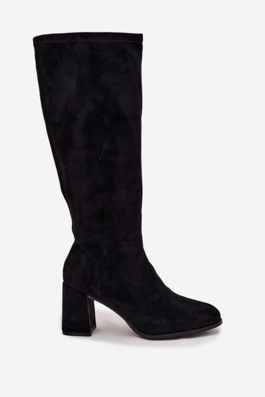 sieviešu garie zābaki ar papēdi Z u Melns Yelisse