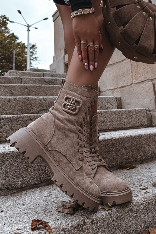 Sieviešu puszābaki Wokrery    siltināti smilšu krāsas Kalindra