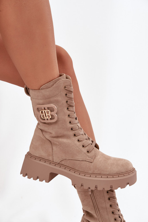 Sieviešu puszābaki Wokrery    siltināti smilšu krāsas Kalindra