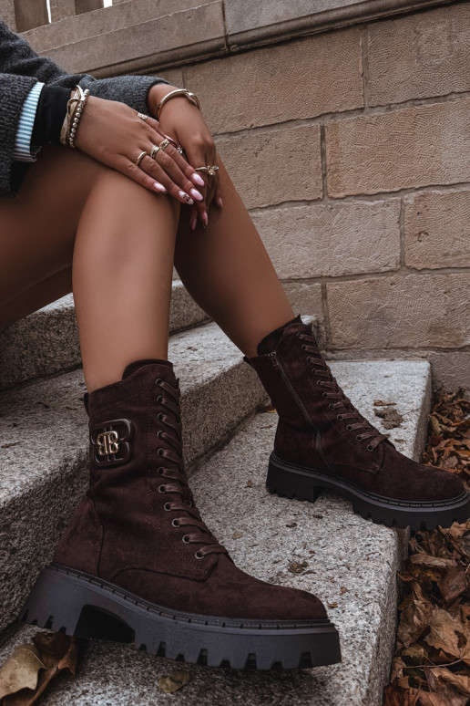 Sieviešu puszābaki Wokrery    siltināti Czekoladowe Kalindra