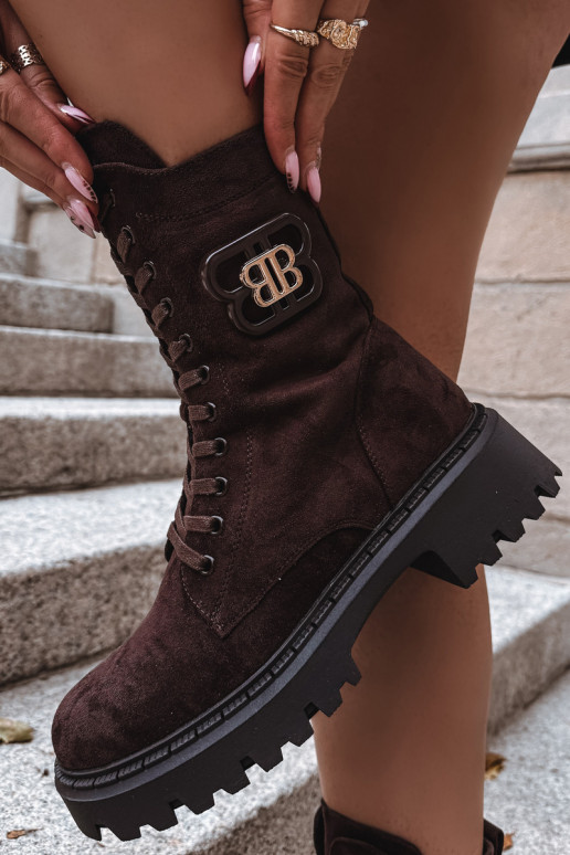 Sieviešu puszābaki Wokrery    siltināti Czekoladowe Kalindra