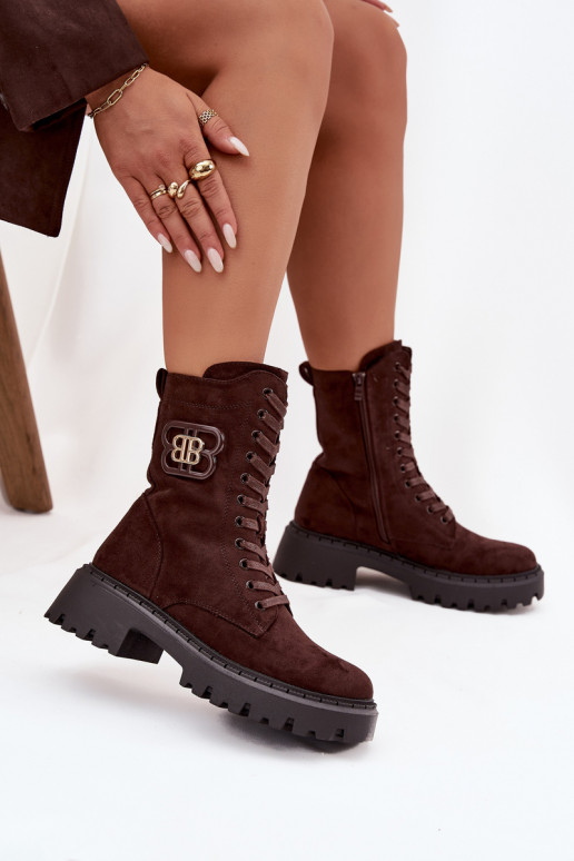 Sieviešu puszābaki Wokrery    siltināti Czekoladowe Kalindra