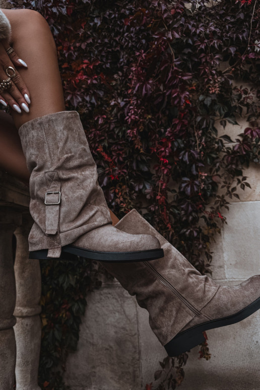 sieviešu garie zābakiINyIniniętą CholeInką Teļa vidus ar sprādzēm Haki krāsas Minelle