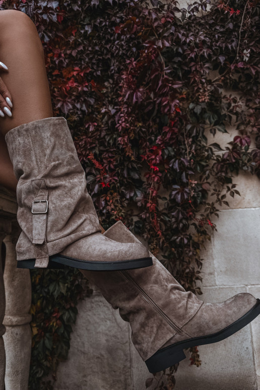 sieviešu garie zābakiINyIniniętą CholeInką Teļa vidus ar sprādzēm Haki krāsas Minelle