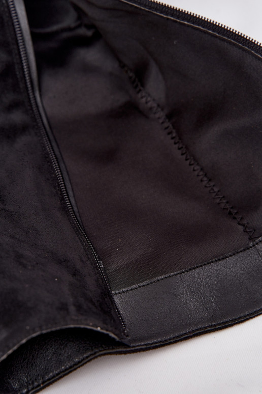 sieviešu garie zābaki Ar savilktu augšdaļu I ar sprādzēm melnas krāsas Ophelis sieviešu garie zābaki Ar savilktu augšdaļu I ar sprādzēm melnas krāsas Ophelis