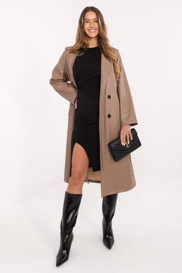 Mētelis tumši smilškrāsas