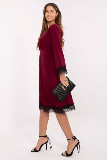 Bordo krāsas kleita 2