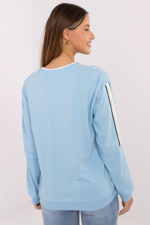 Zils džemperis ar rāvējslēdzēju