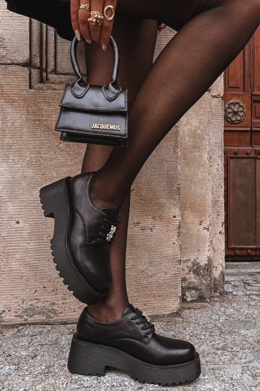 apavi SieviešuPrzypinką Eko Āda melnas krāsas Laurea