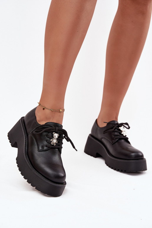 apavi SieviešuPrzypinką Eko Āda melnas krāsas Laurea