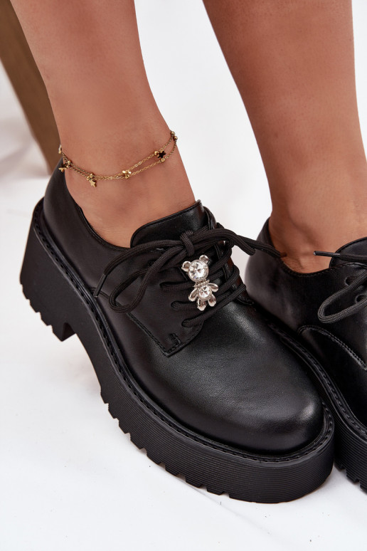 apavi SieviešuPrzypinką Eko Āda melnas krāsas Laurea