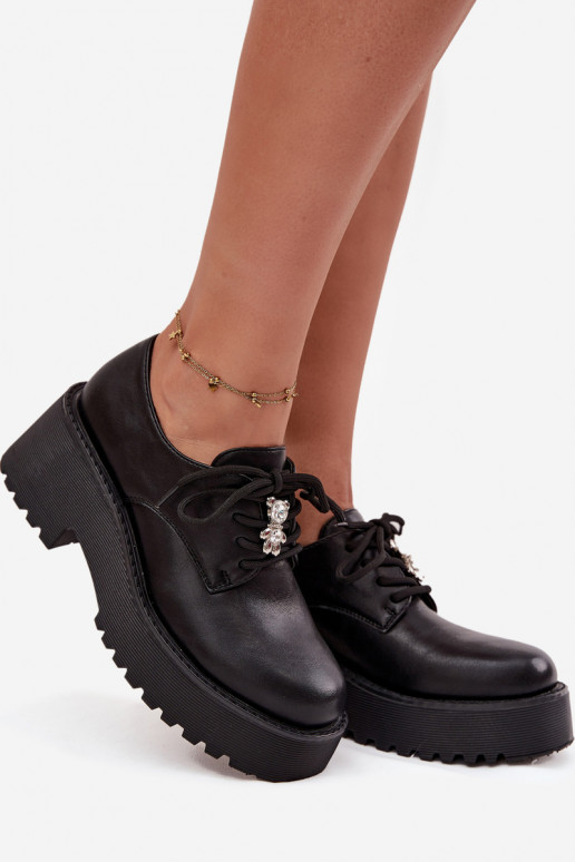 apavi SieviešuPrzypinką Eko Āda melnas krāsas Laurea