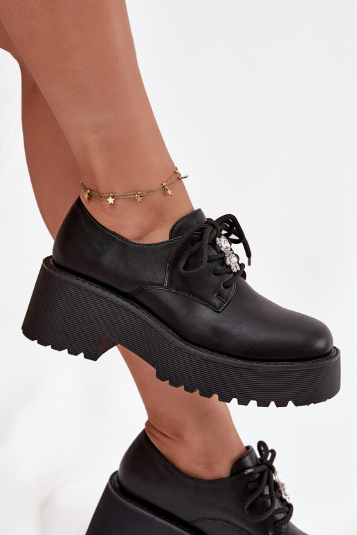 apavi SieviešuPrzypinką Eko Āda melnas krāsas Laurea