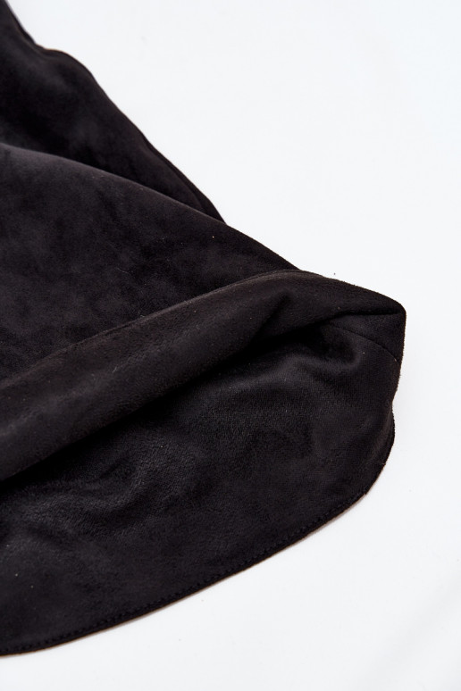 Paslīdēt uz sieviešu garie zābaki ar papēdiEko zamšādau melnas krāsas Noretta Paslīdēt uz sieviešu garie zābaki ar papēdiEko zamšādau melnas krāsas Noretta