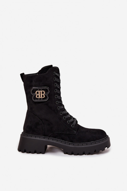 Sieviešu puszābaki INokrery Sieviešu Ar greznu Elements siltināti melnas krāsas Kalindra