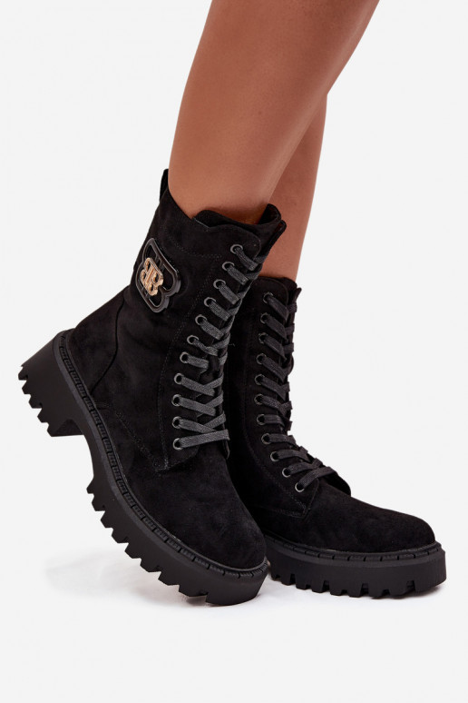 Sieviešu puszābaki INokrery Sieviešu Ar greznu Elements siltināti melnas krāsas Kalindra