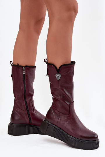 garie zābaki  Zazoo 70121 bordo krāsas