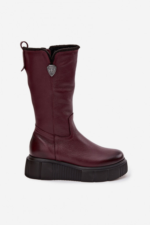 garie zābaki  Zazoo 70121 bordo krāsas    garie zābaki  Zazoo 70121 bordo krāsas