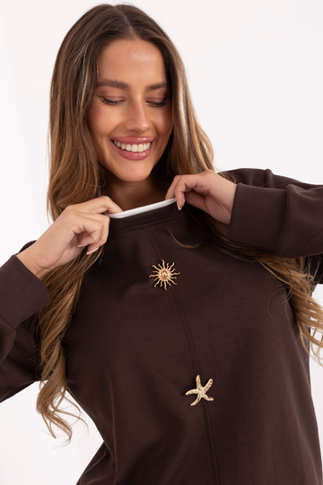 Tumši brūna blūze