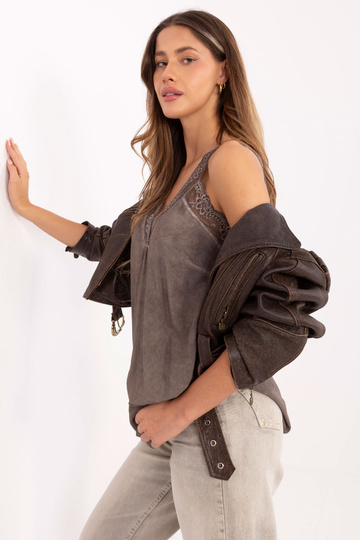 Tumši smilškrāsas MI TP tops