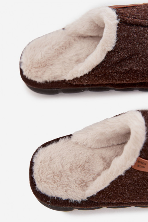 Čības  siltināti ar kažokādu Czekoladowe Darielle