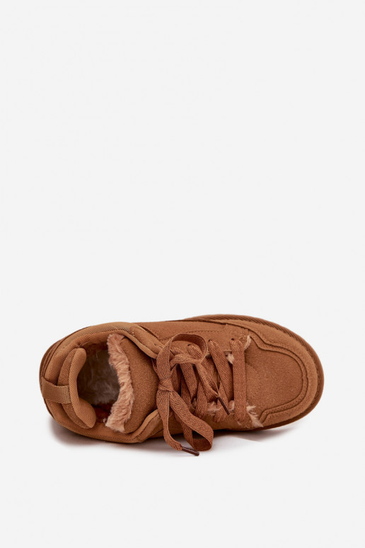 modeļa apavi  siltināti ar kažokādu brūnas krāsas Cyrissa  modeļa apavi  siltināti ar kažokādu brūnas krāsas Cyrissa