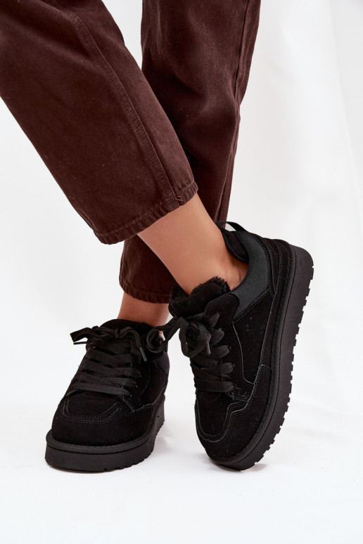 modeļa apavi  siltināti ar kažokādu Melns Cyrissa  modeļa apavi  siltināti ar kažokādu Melns Cyrissa