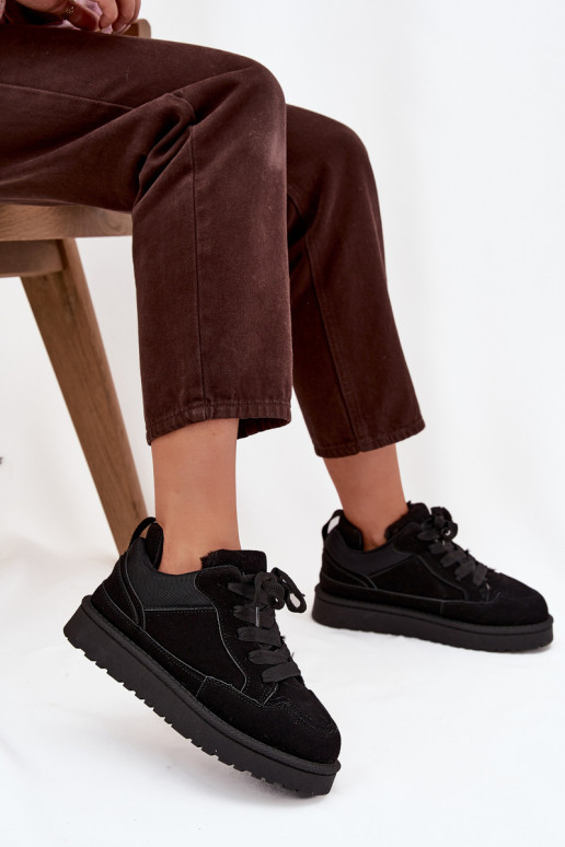 modeļa apavi  siltināti ar kažokādu Melns Cyrissa  modeļa apavi  siltināti ar kažokādu Melns Cyrissa