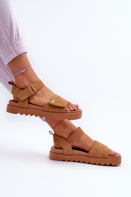 Zamšādas basenes ar platformu Big Star NN274705 brūnas krāsas  Zamšādas basenes ar platformu Big Star NN274705 brūnas krāsas