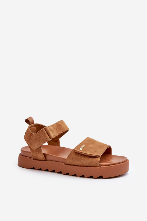 Zamšādas basenes ar platformu Big Star NN274705 brūnas krāsas  Zamšādas basenes ar platformu Big Star NN274705 brūnas krāsas