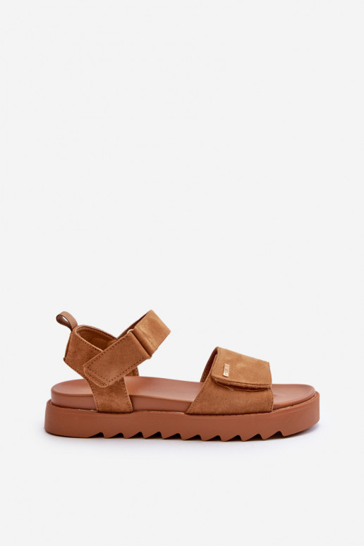 Zamšādas basenes ar platformu Big Star NN274705 brūnas krāsas  Zamšādas basenes ar platformu Big Star NN274705 brūnas krāsas